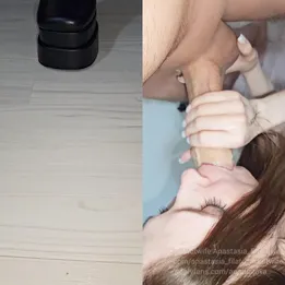 incredible sister Anastasia in black lingerie