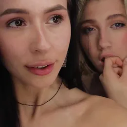 Two webcam sisters satisfy each other oral