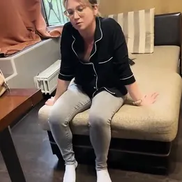 Younger and older sister suck cock in turns