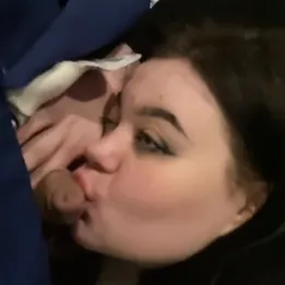 Wild party ended with sister giving brother a blowjob
