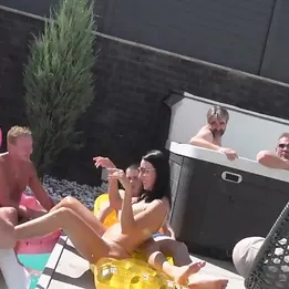 Older man fucked his cousin with his friends